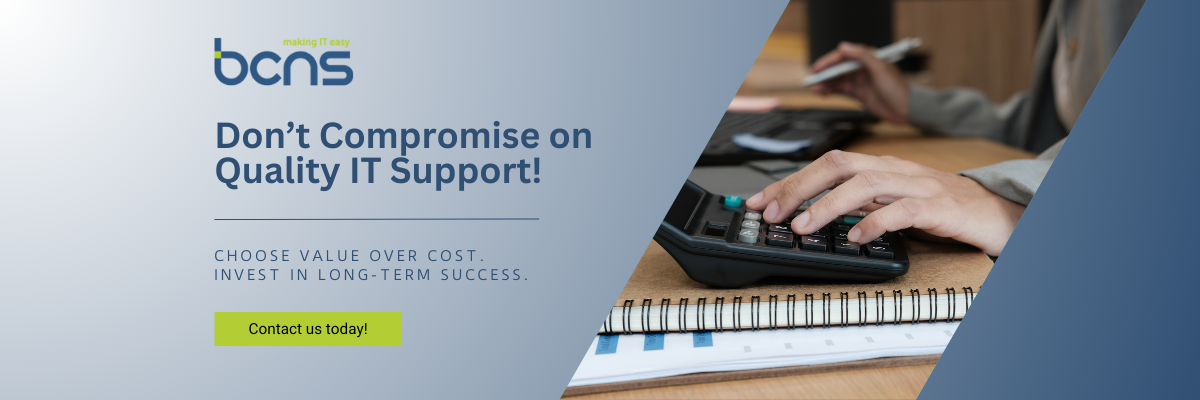 Don’t Compromise on Quality IT Support!

Choose value over cost.
Invest in long-term success.

Contact us today!