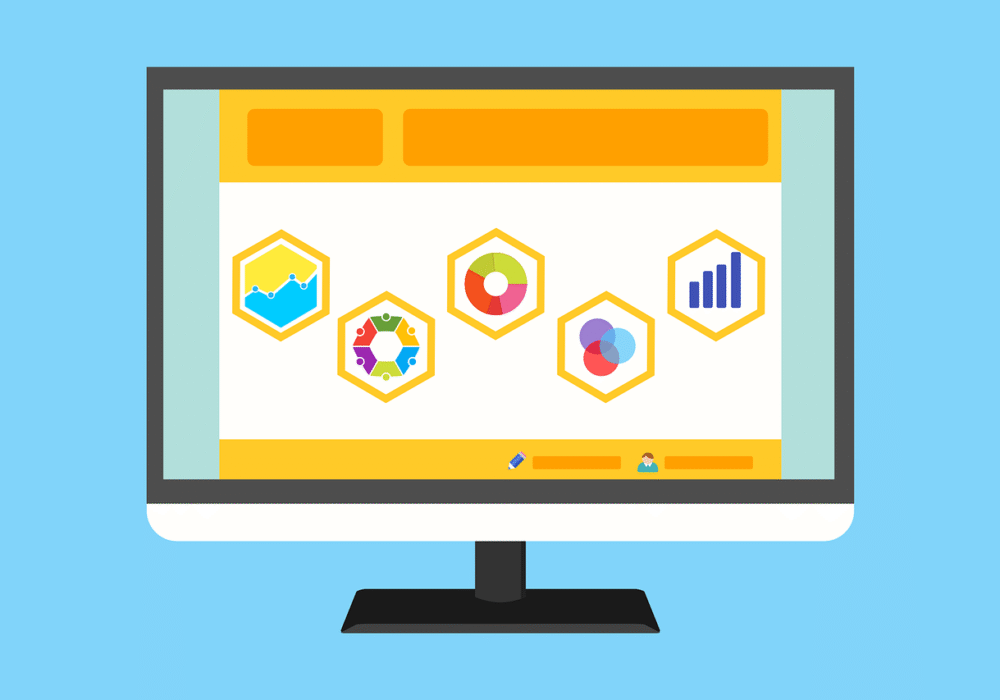 Free statistic survey website vector