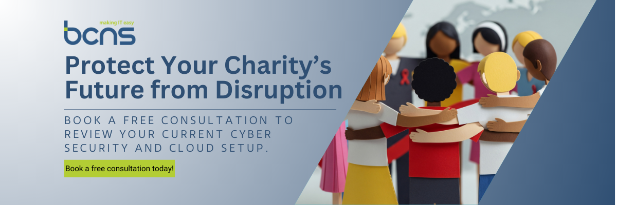 Protect Your Charity’s Future from Disruption

Book a free consultation to review your current cyber security and cloud setup.

Book a free consultation today!