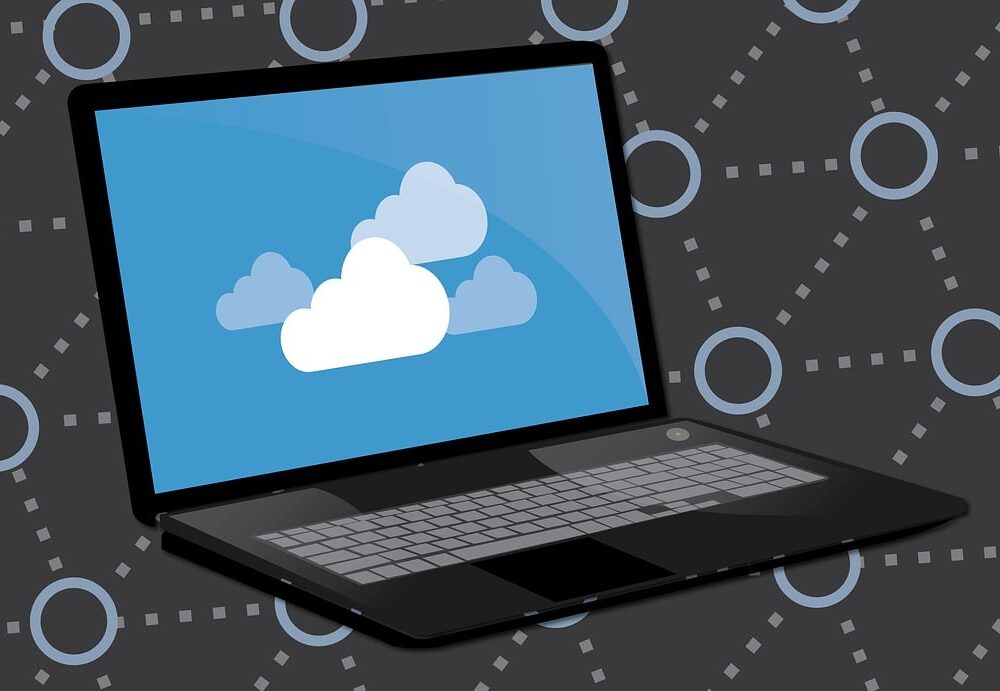 Free cloud computer backup illustration
